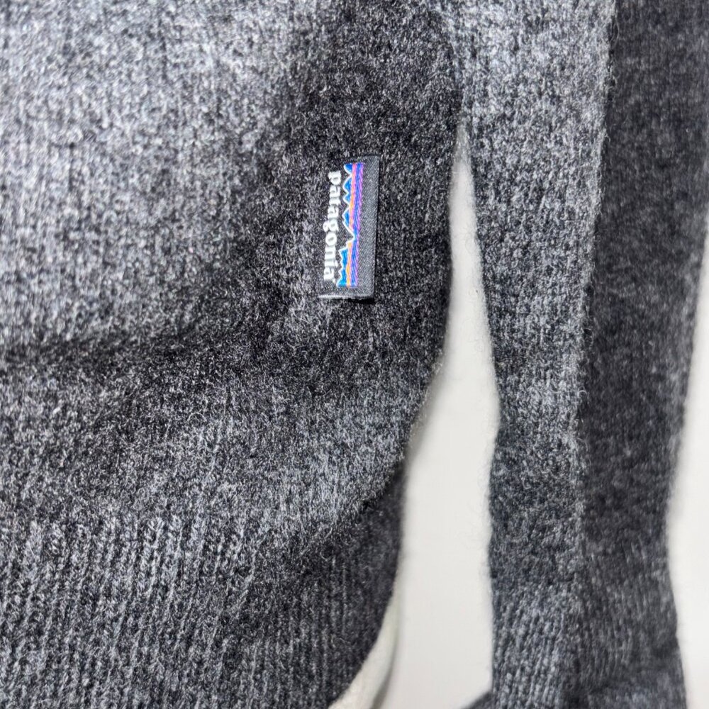 Patagonia Men's XXL Cashmere Wool Blend 1/4 Zip Knit Sweater Gray - Picture 3 of 10